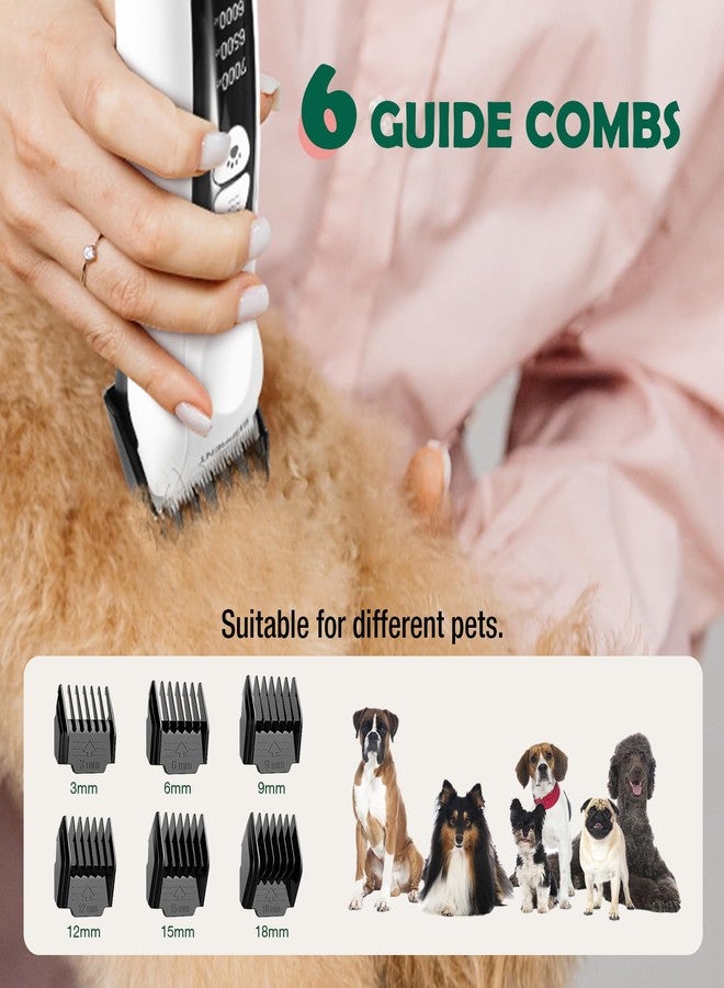 SUPRENT Dog Clippers for Grooming with Guards - Low Noise Cordless Dog Grooming Clippers - Adjustable, Rechargeable Dog Hair Trimmers - Pet Grooming Kit for Small Dogs - Image 4