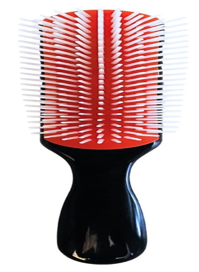 MDSTYLE Hair Brush for Curly, Thick, Wavy and Coily Hair - Curl Defining, Detangling, Styling, Blowdrying, Shaping - 9 Row Detangler Brush for Women and Men - Dry or Wet (Black Regular - 1 Pack) - Image 1
