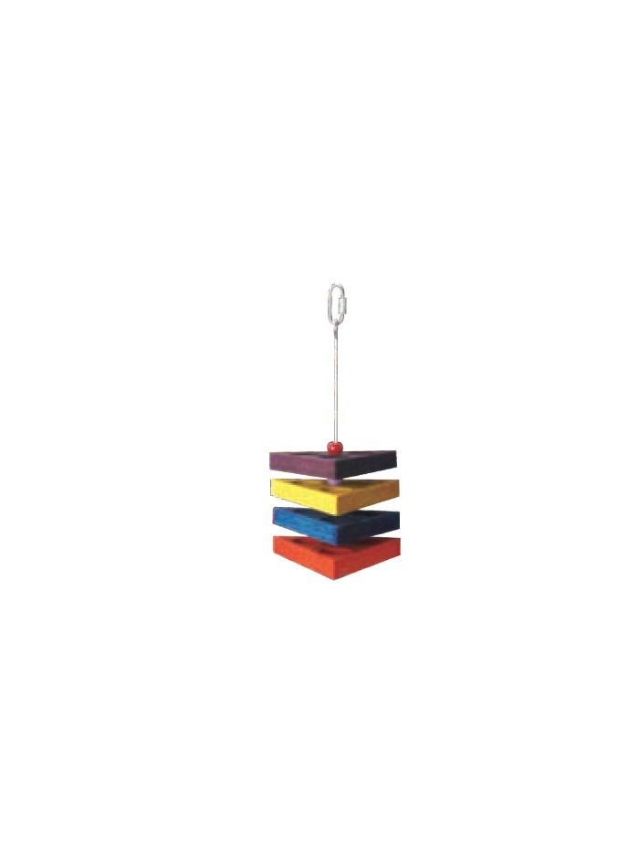 Triangular Stacked Natural Bird Toy 26 X 13.5 Cm