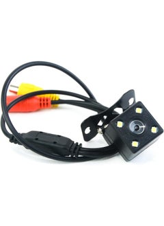 Generic Car Rear View Reverse Parking Camera With Night Vision 4 Led Waterproof 180 Degree Wide Angle -Square- Black  - Image 1