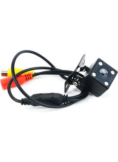 Generic Car Rear View Reverse Parking Camera With Night Vision 4 Led Waterproof 180 Degree Wide Angle -Square- Black  - Image 2