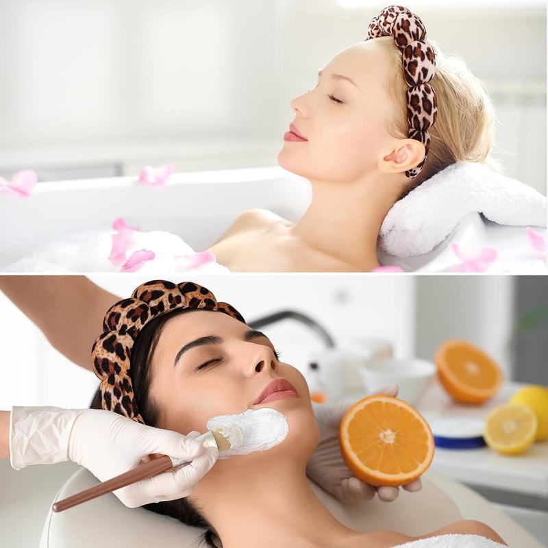Ztomine Store Spa Headbands for Washing Face or Facial, Set of 2 Skincare, Terry Cloth Headband Wash Headband Combo Pack - Puffy Makeup Headbands for Face Washing, Mask, Skin Treatment - Image 5
