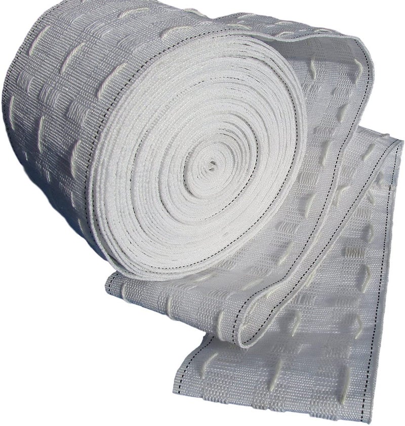 UNIQUELLA UNIQUELLA 50 Meter Polyester Cotton Grommet Curtain StrapCurtain Heading Tape Grommet Punching Hook Tape Pleat Pull Curtain Eyelets Belt Cloth White  - Image 2