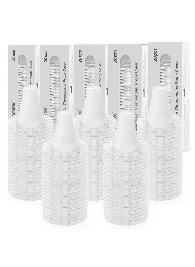 femometer 100 Counts Ear Thermometer Probe Covers, Refill Caps, Lens Filters, BPA Free and Disposable Ear Thermometer Cover Caps - Image 1