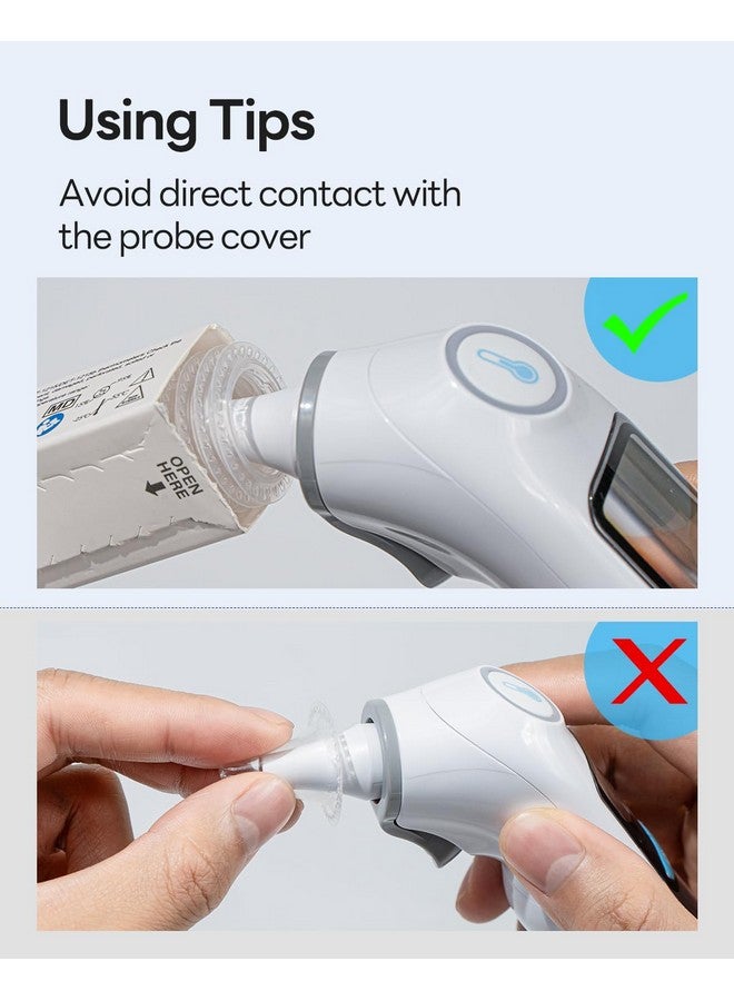 femometer 100 Counts Ear Thermometer Probe Covers, Refill Caps, Lens Filters, BPA Free and Disposable Ear Thermometer Cover Caps - Image 3