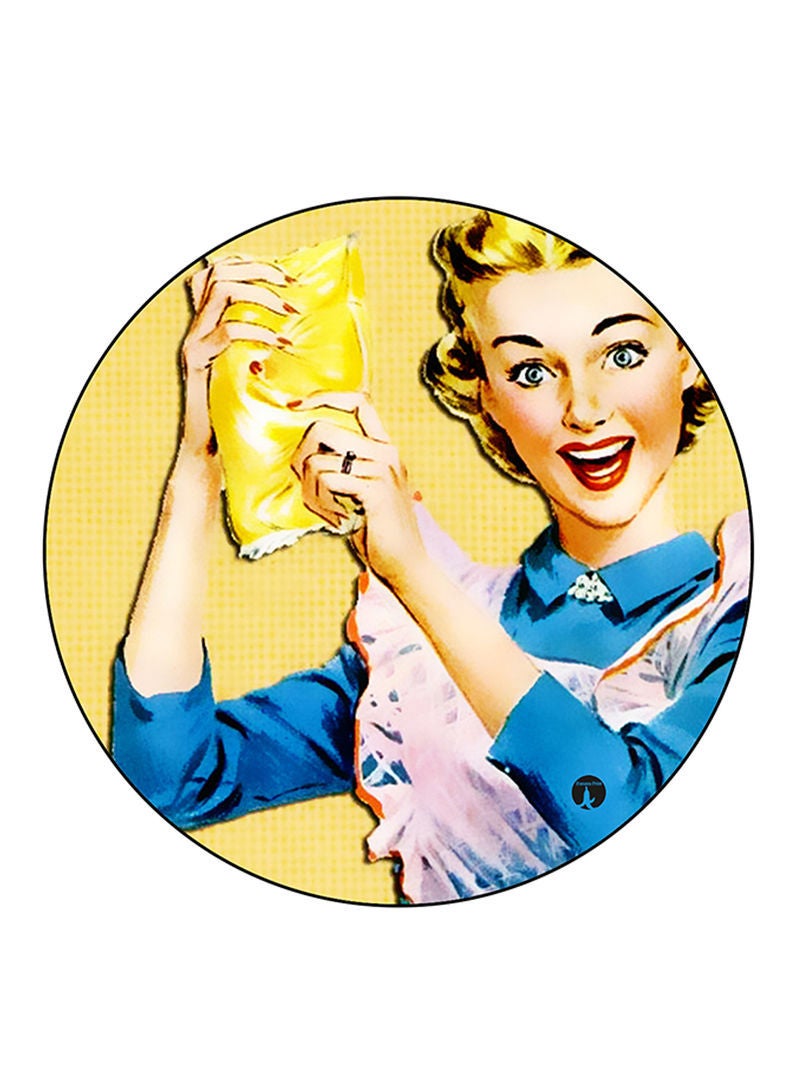 RKN Vintage Art Printed Large Pin Multicolour - Image 1