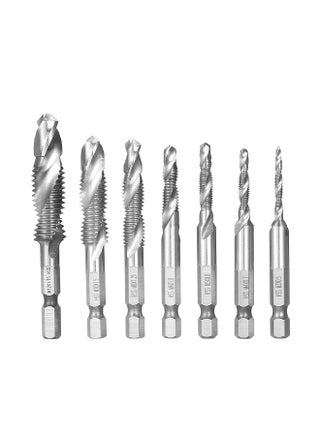 7Pcs Combination Drill and Tap Set Metric Thread HSS M3-M12 Screw Tapping bit Tool Quick Change 1/4in Hex Shank - pzsku/Z3A77DD31B269E568F49FZ/45/_/1697190983/5fa6a3fb-30b8-4e7c-9611-3806cb6589ff