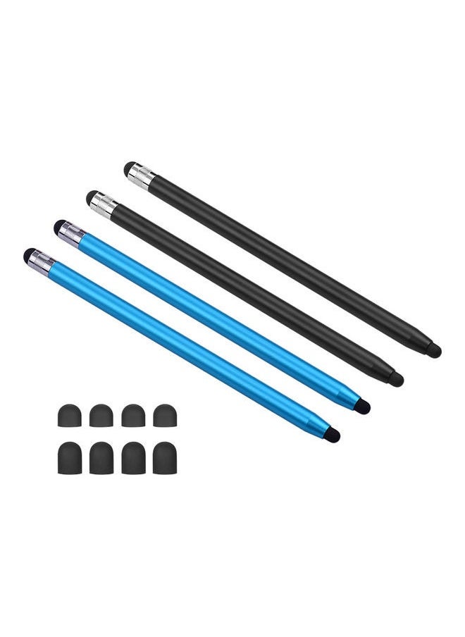 NIBEMINENT 2 In 1 Universal Touchscreen Stylus Pen With 8 Replaceable Tips Set Multicolour  - Image 1