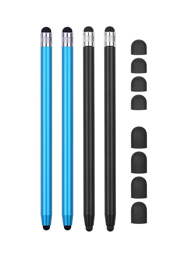 NIBEMINENT 2 In 1 Universal Touchscreen Stylus Pen With 8 Replaceable Tips Set Multicolour  - Image 2