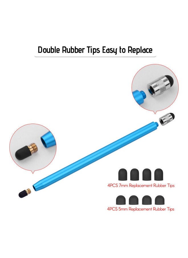NIBEMINENT 2 In 1 Universal Touchscreen Stylus Pen With 8 Replaceable Tips Set Multicolour  - Image 5