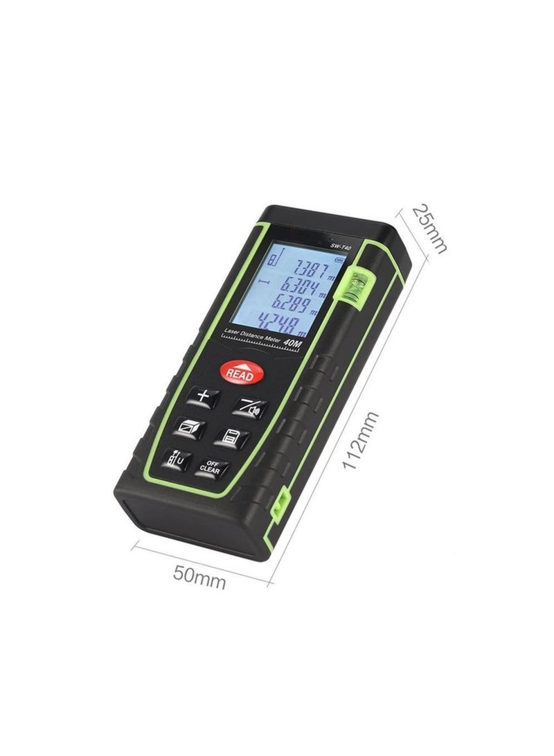 1pcs Laser Rangefinder Distance Meter Range 40m Laser Ruler Device Finder Mini Digital Meater Laser Distance Sensor SW-T40 - Image 3