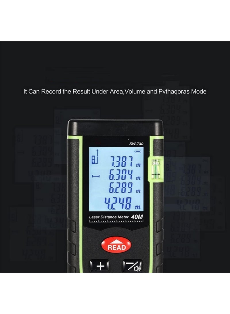 1pcs Laser Rangefinder Distance Meter Range 40m Laser Ruler Device Finder Mini Digital Meater Laser Distance Sensor SW-T40 - Image 5