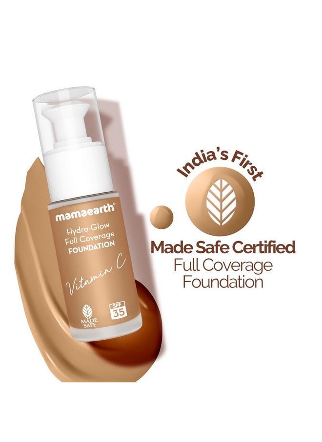 Mamaearth Mamaearth Hydra-Glow Full Coverage Dewy Finish Liquid Foundation With Vitamin C & Turmeric- 30 Ml|Full Coverage|Gives 3X Instant Glow|12-Hour Long Stay & Hydration|Spf 35|Non-Drying (03 Nude Glow)  - Image 2