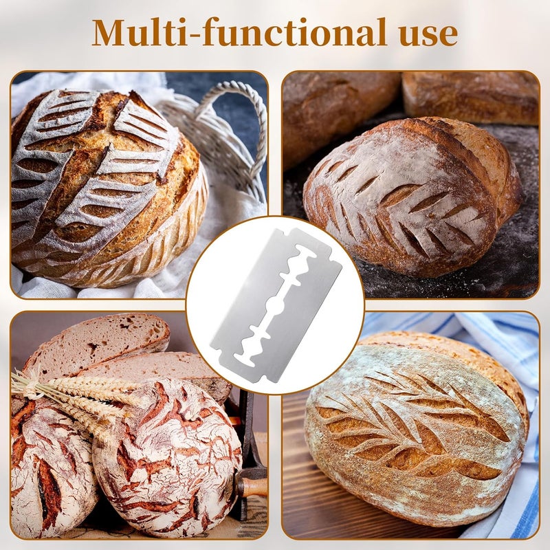 Pretwad 50 PCS Bread Lame Blades Refill - Surgical Grade Stainless Steel Bread Scoring Blades for Sourdough Baking, Ultra Sharp Replacement Razor Blade, French Dough Bread Lame Razors Knife for Sourdough Bake - Image 5