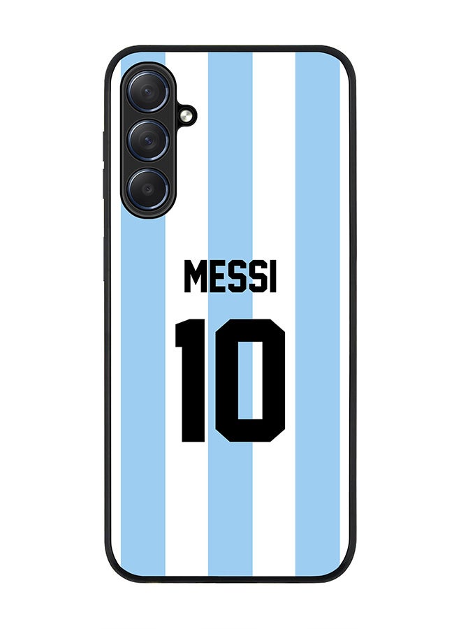 Stylizedd Rugged Black edge case for Samsung Galaxy M54 5G, Slim fit Soft Case Flexible Rubber Edges Anti Drop TPU Gel Thin Cover -  Football Team - Argentina, Player Name - Messi - Image 1