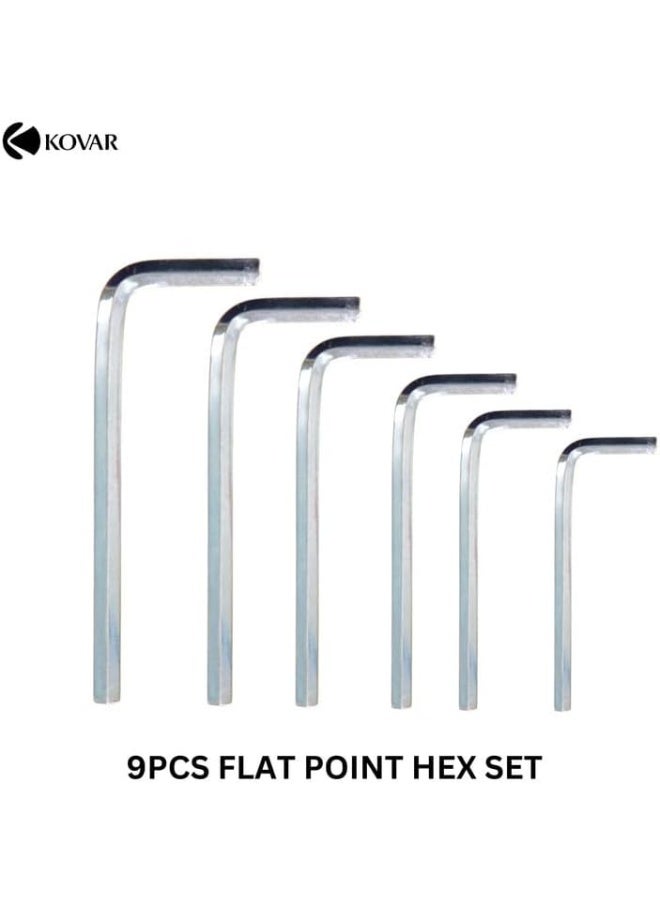 kovar مجموعة مفاتيح سداسية مسطحة كوفار 9 قطع - Image 2