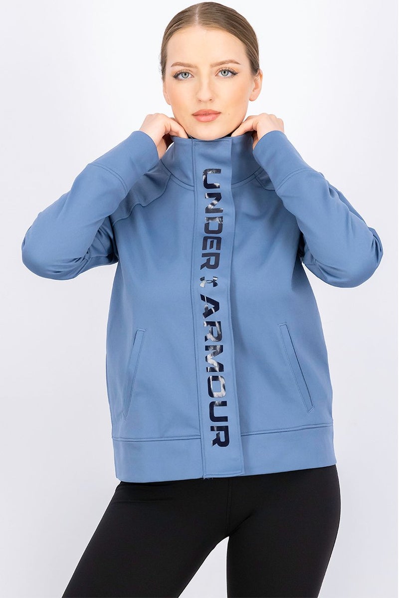 UNDER ARMOUR Women Regular Fit Recover Training Jacket, Blue - Image 1