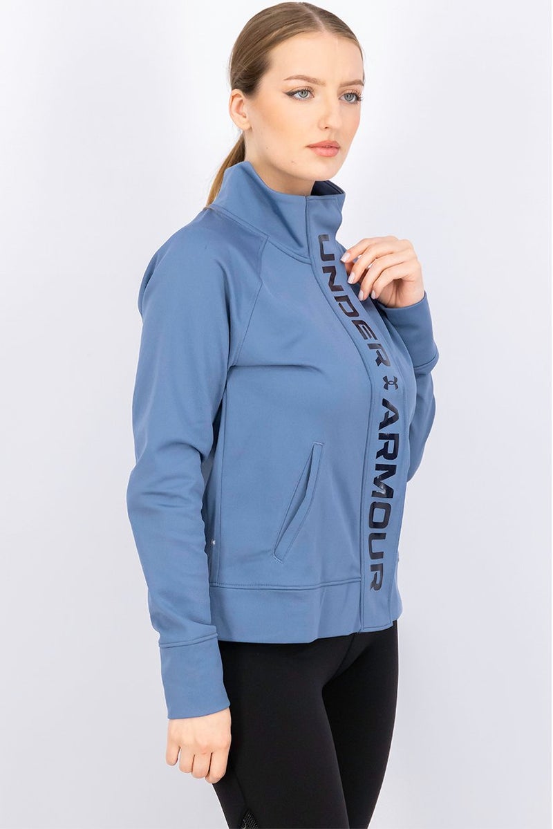 UNDER ARMOUR Women Regular Fit Recover Training Jacket, Blue - Image 2