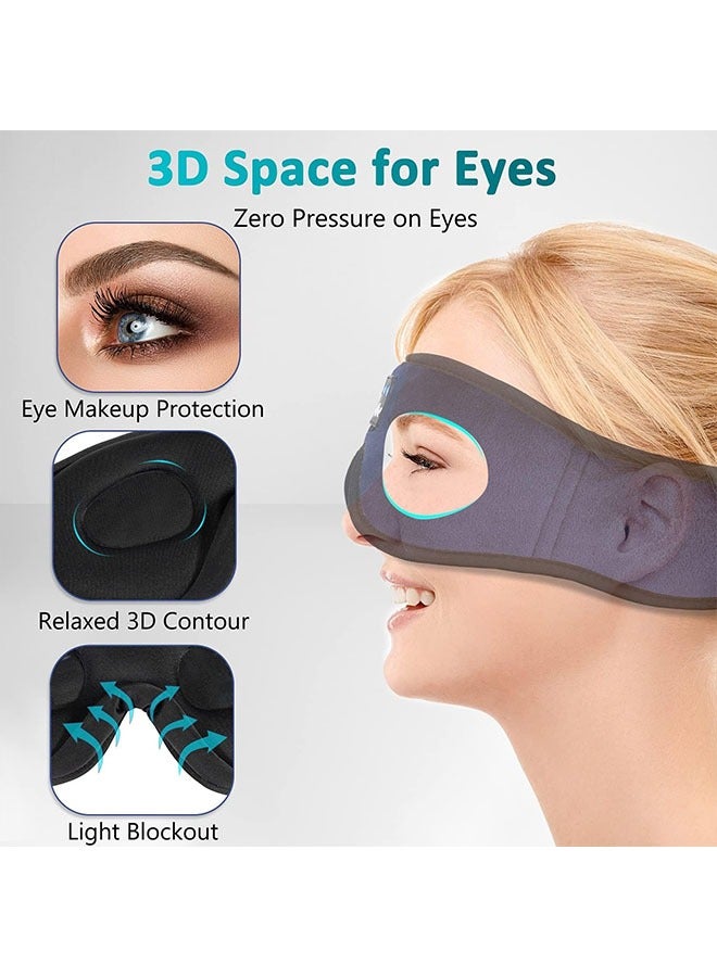 Generic Bluetooth Sleep Headphones 3D Eye Mask | Ultra-Thin Stereo Sound | Side Sleepers | Wireless Music for Sleeping, Travel, Meditation, Yoga - Image 5