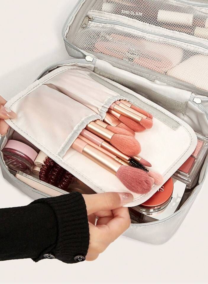 Generic Makeup Oganizer Bag Gray  - Image 3
