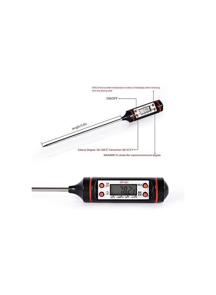 Digital Food Temperature Thermometer Black - Image 4