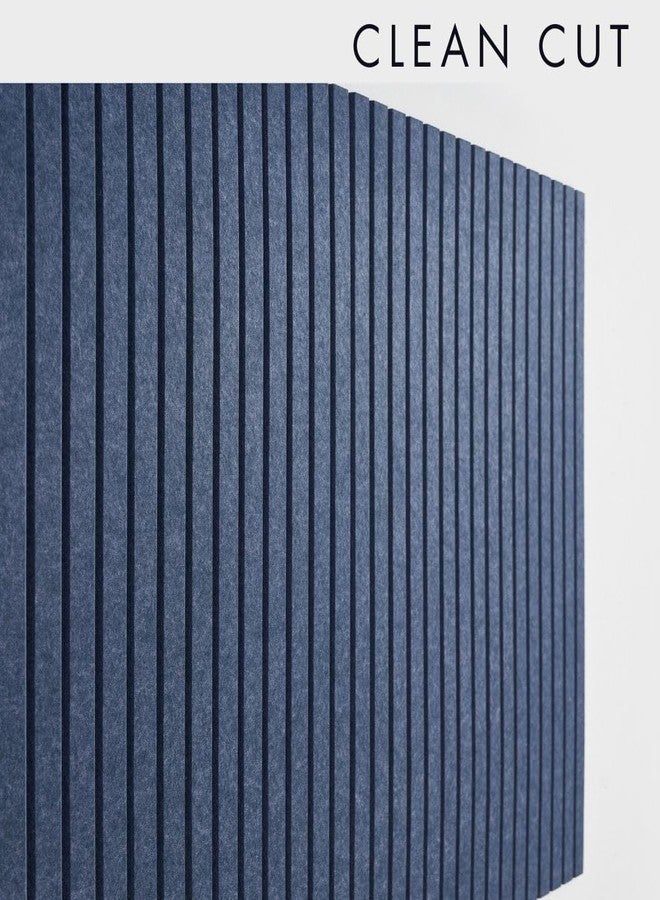 VIVELDA Large Cork Boards for Walls Black Felt Alternative - Slat Wall Paneling, Bulletin Board Tiles for Home Decor, Push Pin Corkboard Organizer for Office or Classroom-12-Pack Panel Kit (Indigo) - Image 4