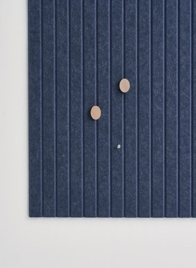 VIVELDA Large Cork Boards for Walls Black Felt Alternative - Slat Wall Paneling, Bulletin Board Tiles for Home Decor, Push Pin Corkboard Organizer for Office or Classroom-12-Pack Panel Kit (Indigo) - Image 3