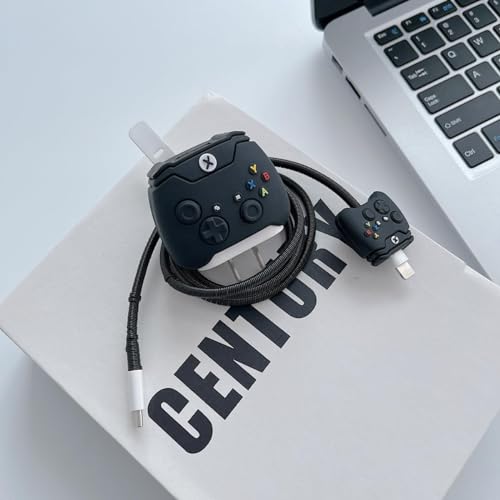 CERLINK Cable Protector for Apple iPhone Charger 20W/18W Type C, 3D Cute Cartoon Case Adaptor Cover Full Cable Connection Protectors Protective Protection Wire Sleeves Guard (Game Remote) - Image 3