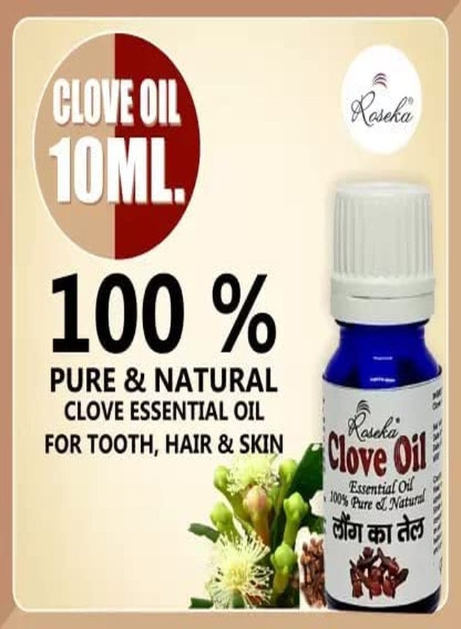 Roseka Clove Oil Essential Oil 100% Pure & Natural Therapeutic Grade, for Teeth, Hair, Skin 40ml (Clove Oil, Pack of -4) - Image 3