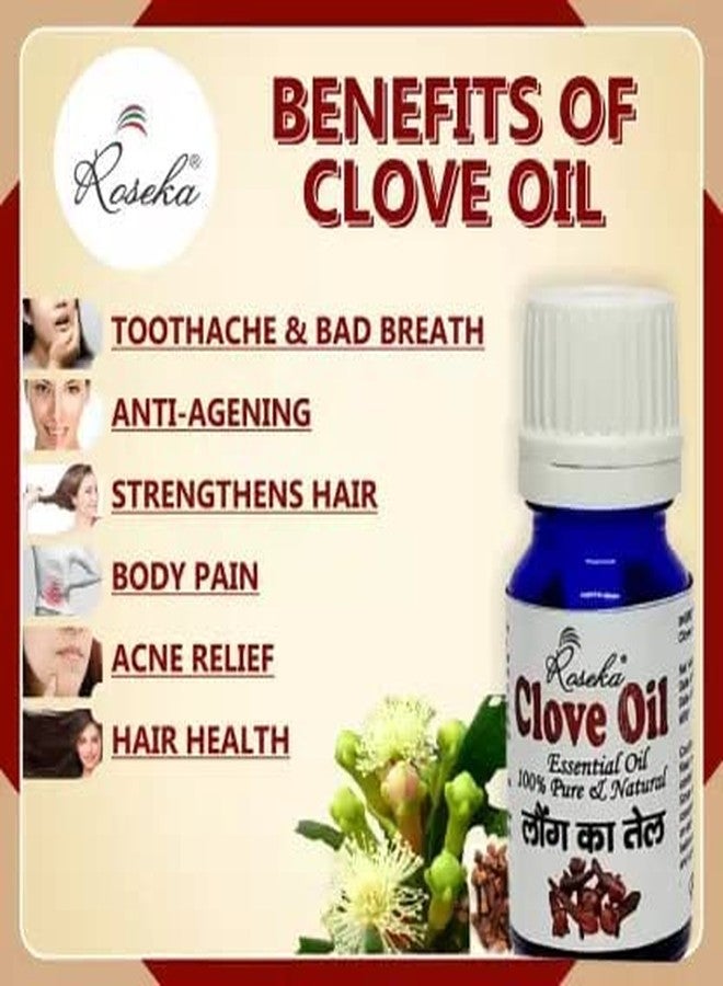 Roseka Clove Oil Essential Oil 100% Pure & Natural Therapeutic Grade, for Teeth, Hair, Skin 40ml (Clove Oil, Pack of -4) - Image 4