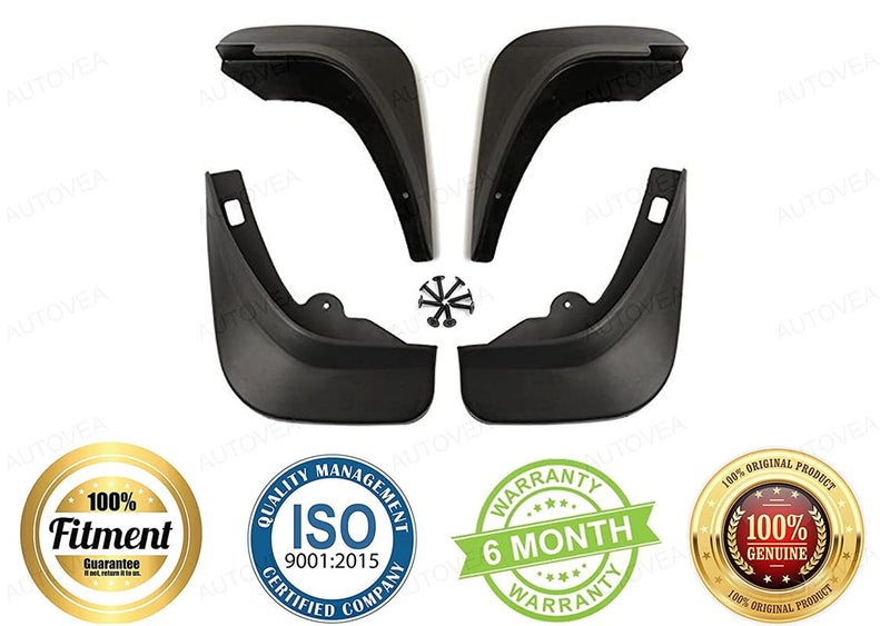 AUTOVEA Plastic Mud Flaps (Set of 4) Compatible with Chevrolet Aveo (2006-2012) - Image 2
