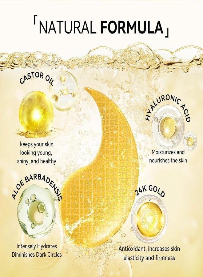 Luxenwell 24K Gold Under Eye Smooth Serum Patch | Anti-Aging Under Eye Mask for Removing Dark Circles | Repair Fine Lines Puffiness & Wrinkles | Enriched With Collagen And Hyaluronic Acid (60 Pcs) - Image 4