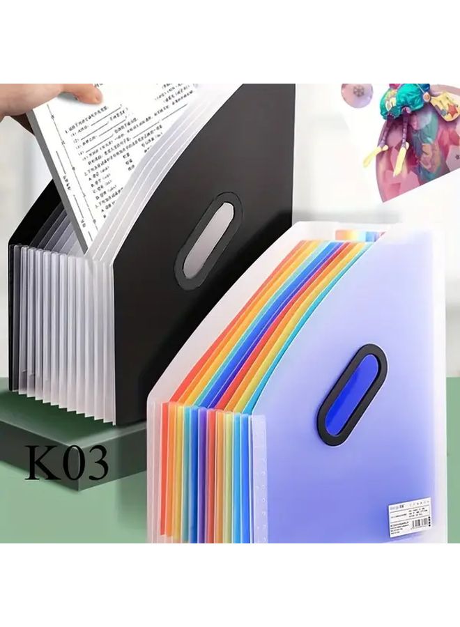 منظم الملفات الثقيلة الأفقي K03 مع ملصقات ملونة - Image 4