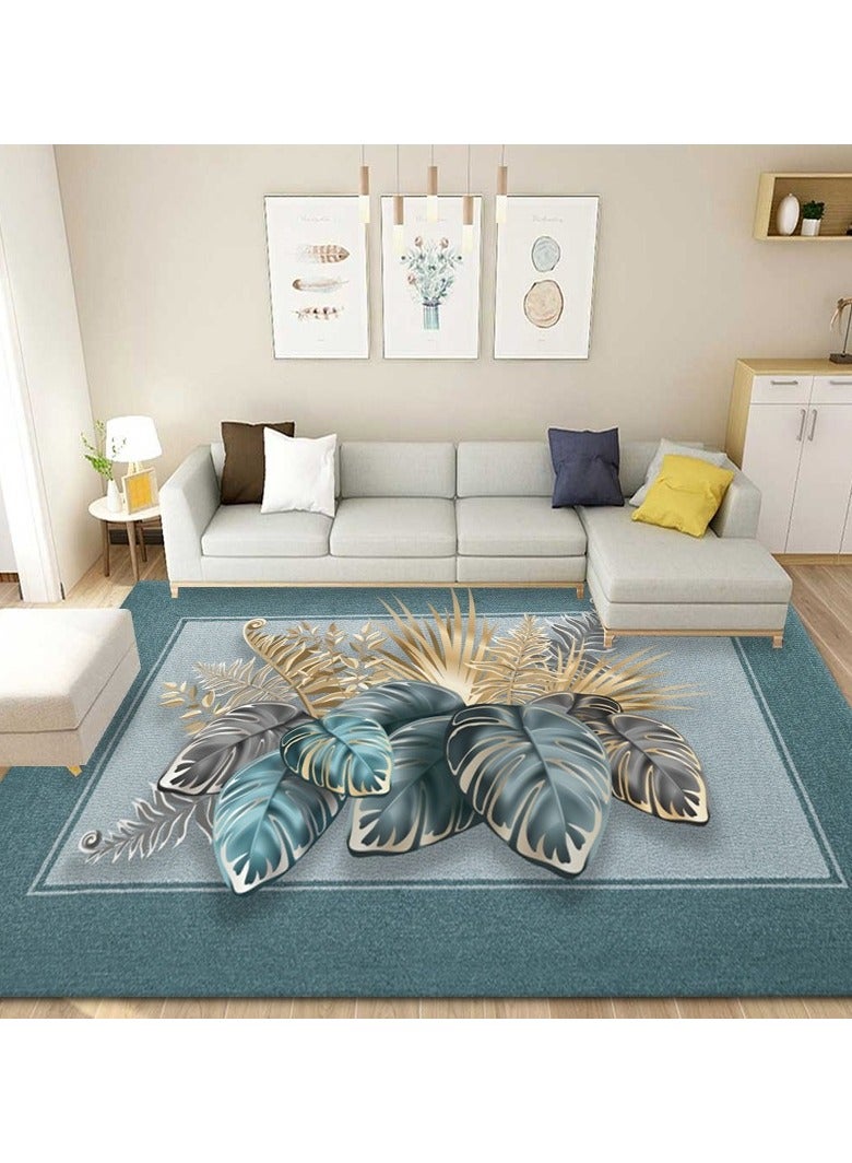 Loquat سجادة منزلية مستطيلة عالية الجودة، بسيطة وحديثة وقابلة للغسل (سجادة فقط) - Image 1