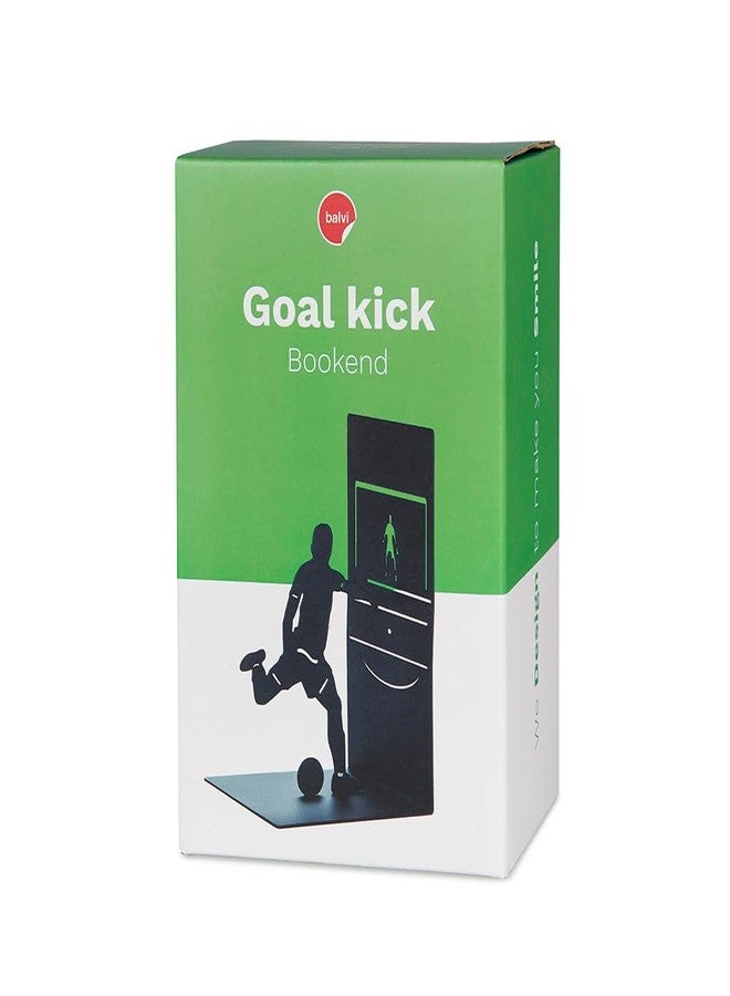 Balvi Goal Kick Football Bookend, Black Metal, 1 Piece - Image 2
