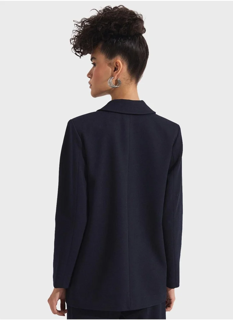 جون Pocket Detail Button Detail Jacket