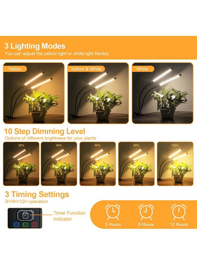 bseah Grow Light Plant Lights for Indoor Plants Full Spectrum Plant Grow Lights for Seed Starting 9 Dimmable Levels Auto ON & Off with 3/9/12H Timer - Image 2