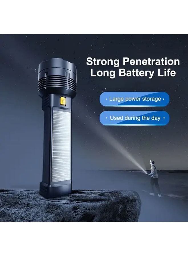 Handheld COB Solar Flashlight USB Large Capacity Battery High Lumen for Camping Emergency - Image 2