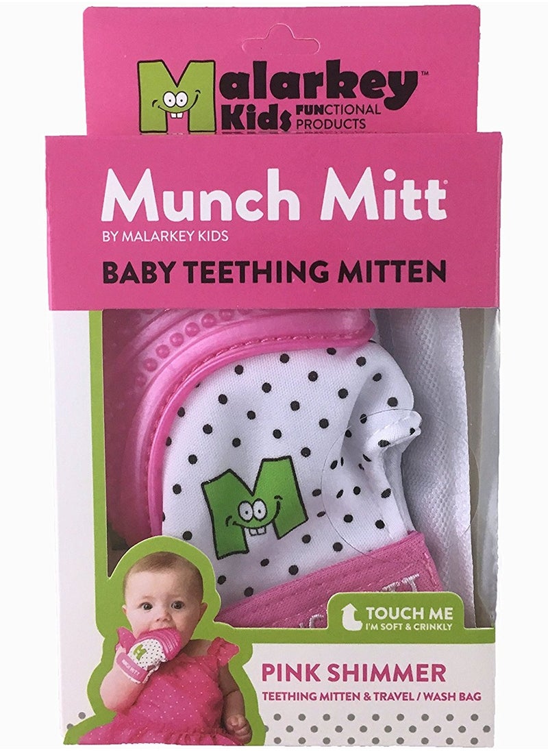 Malarkey Kids - Munch Mitt Teething Mitt | Soft Silicone Baby Teething Glove | Adjustable Strap | Machine Washable | 3M+ | Product Dimensions: L 8 x B 2 x H 10.5 cm - Image 1
