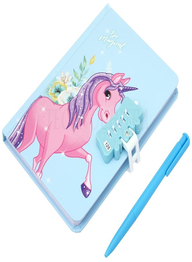 SHREE TECHNESH Unicon Password Lock Diary With Unicorn Pen | Password Number Lock Diary | Dairy With Password Lock For Girls,80 Pages - Image 4