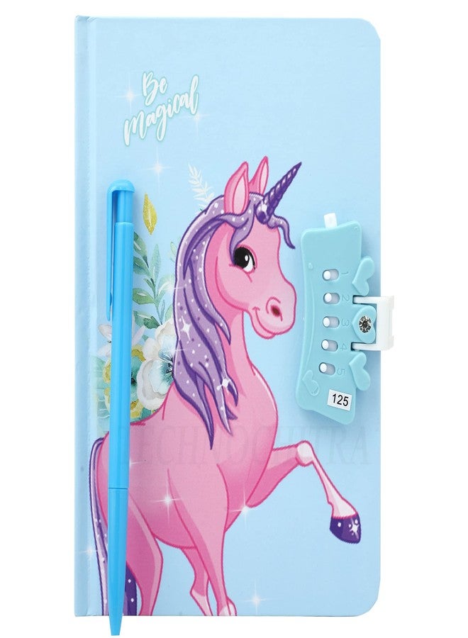 SHREE TECHNESH Unicon Password Lock Diary With Unicorn Pen | Password Number Lock Diary | Dairy With Password Lock For Girls,80 Pages - Image 2
