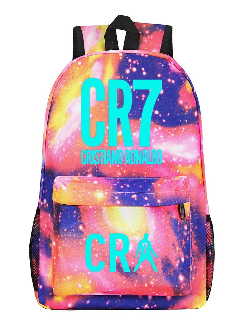 CR7 Blue Luminous Youth Casual Backpack