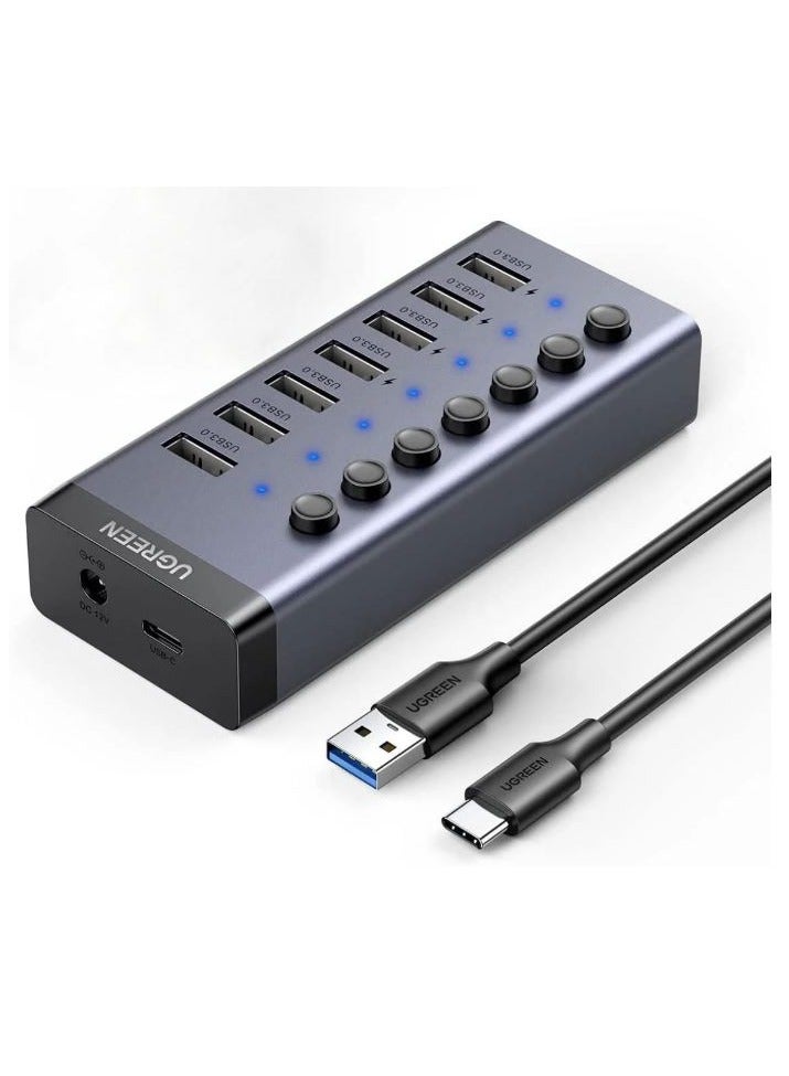 UGREEN USB-C to 7-Port USB-A 3.0 Hub DC 12V EU - Image 1