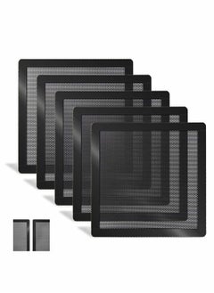 Y&D Computer Cooler Fan Dust Filter, Dustproof PVC Cover Mesh Magnetic Frame, Black Radiator Filter 5-pack (120 * 120mm)  - Image 1