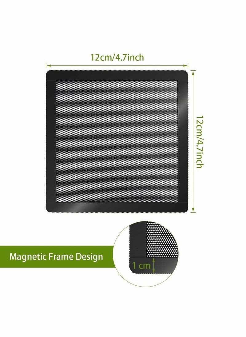 Y&D - Computer Cooler Fan Dust Filter, Dustproof PVC Cover Mesh Magnetic Frame, Black Radiator Filter 5-pack (120 * 120mm) - Image 1