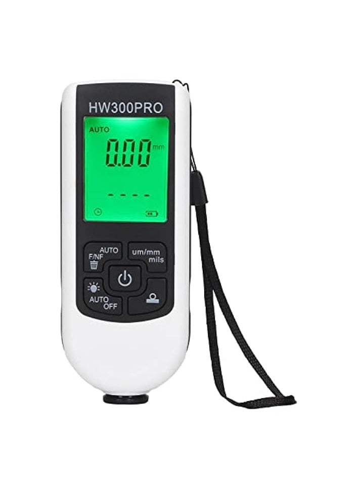 PROMASS - Paint Coating Meter Resolution 1um 0~2000UM Digital Coating Thickness Indicator Battery Level Indicator White - Image 1