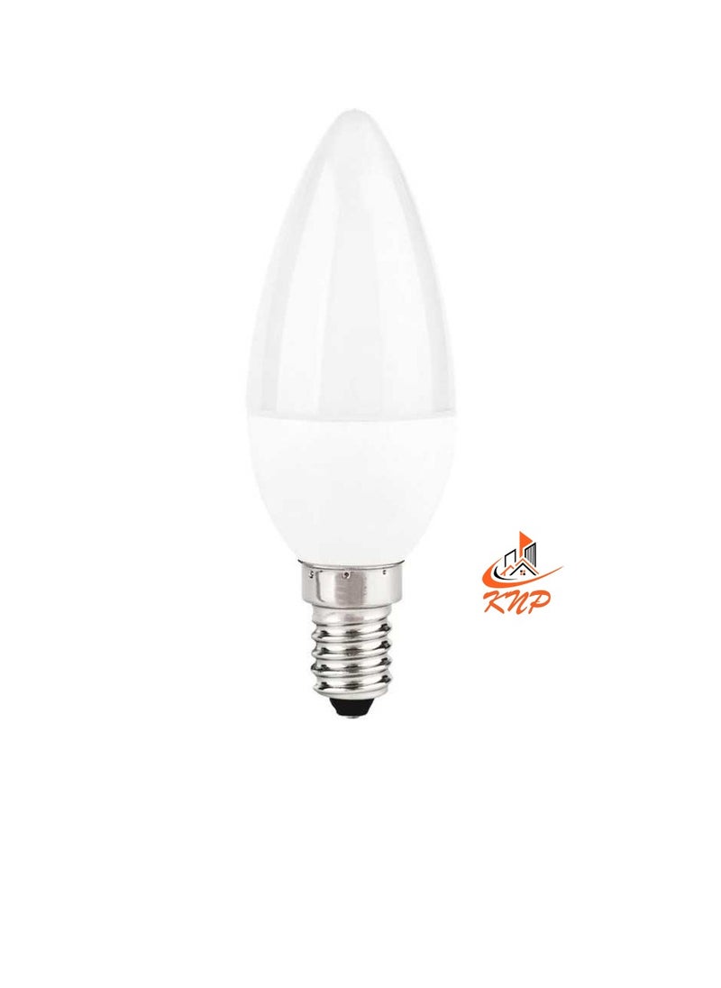 KNP E14 7W LED GLS Frosted Candle Bulb 6500K  - Image 1