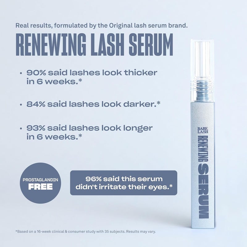 BABE ORIGINAL Renewing Lash Serum PeptideInfused Eyelash Serum for Fuller LongerLooking Natural Lashes Lash Enhancing Treatment with Nourishing Botanicals Vegan CrueltyFree Gentle - Image 2