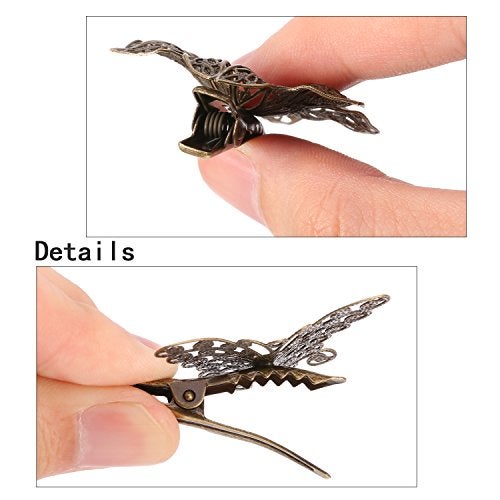 BBTO 22 Pieces Vintage Hair Clips Barrettes Bronze Leaf Bobby Pin Flower Butterfly Heart Hair Clip for Women - Image 4