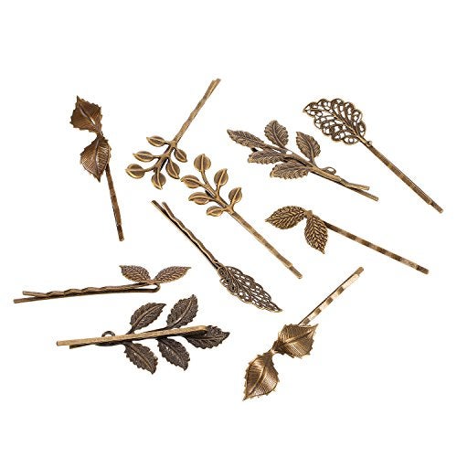 BBTO 22 Pieces Vintage Hair Clips Barrettes Bronze Leaf Bobby Pin Flower Butterfly Heart Hair Clip for Women - Image 3